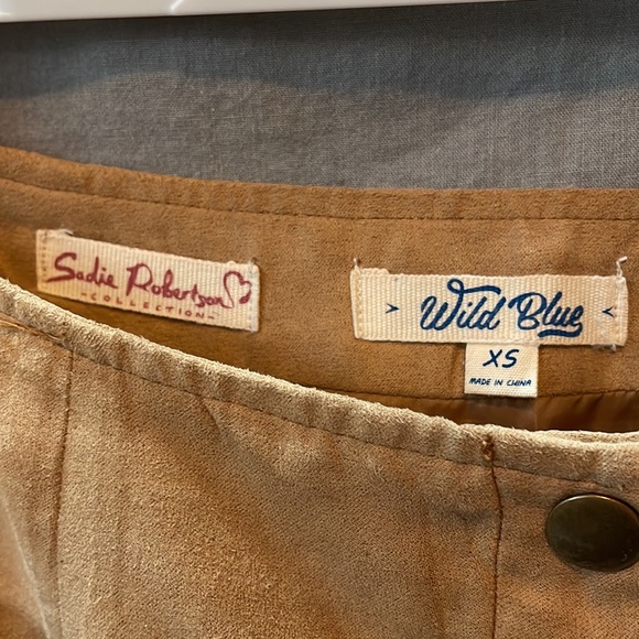 Wild Blue Suede Skirt - Picture 3 of 3